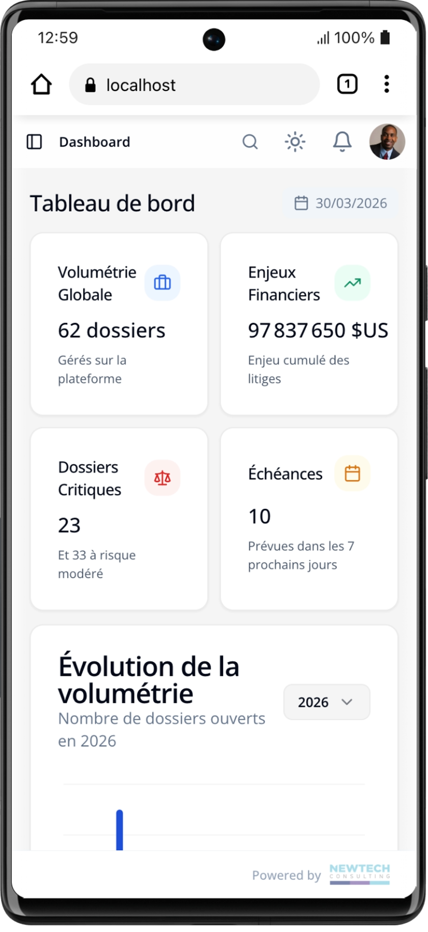 Application mobile Juridixio sur Google Pixel